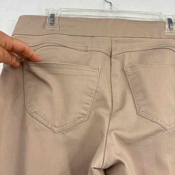 Coral Bay Ankle Pant Womens Size 8 Petite Light Tan Pull On Stretch Slim Leg - Picture 6 of 11